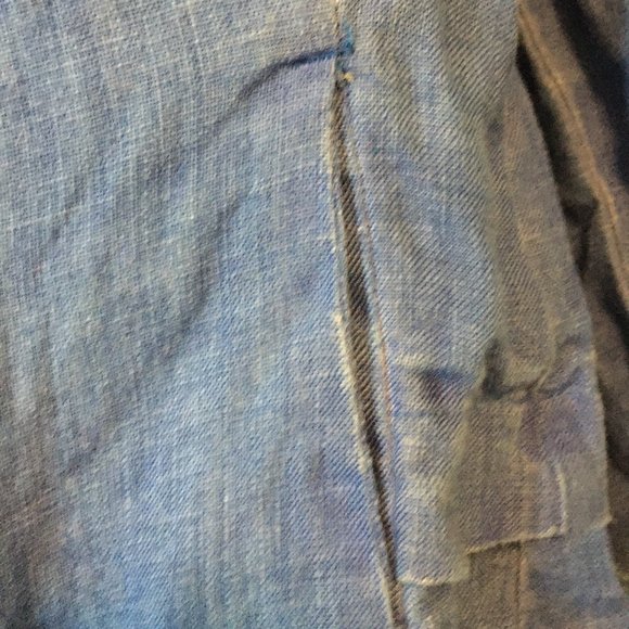 Netherlands True Blue Cropped 100% Linen Blazer - Picture 10 of 12